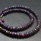 Purple Sugilite Rondelle Faceted Beads Necklace From Namibia - 19" - 37.50 Grams