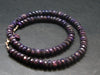 Purple Sugilite Rondelle Faceted Beads Necklace From Namibia - 19" - 37.50 Grams