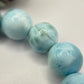 Larimar Beaded Bracelet Blue Gemstone Natural Jewelry Ocean Stone Gift