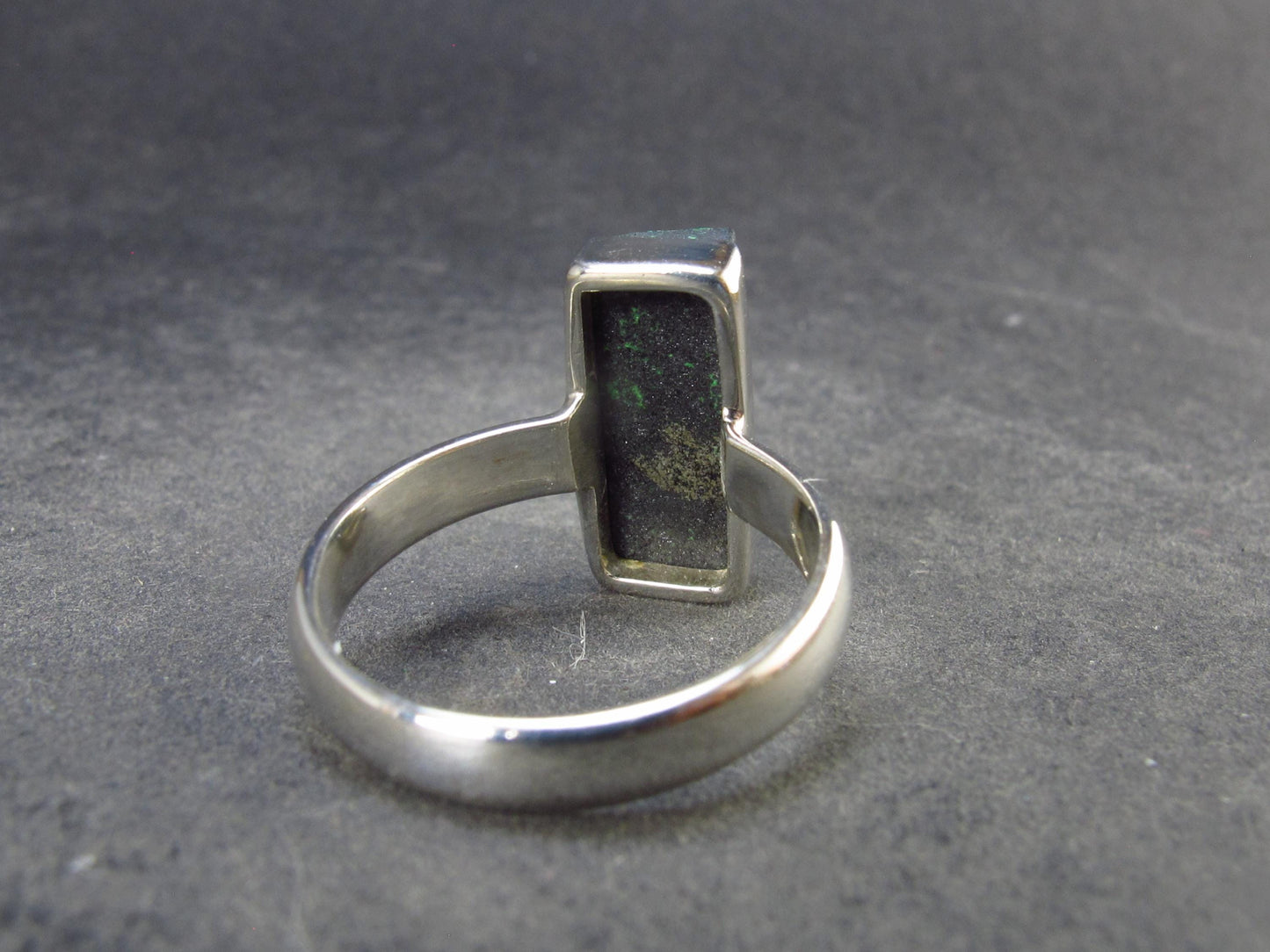Uvarovite (Green Chromium Garnet) Cluster Silver Ring from Russia - Size 8.5 - 5.02 Grams