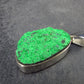 Uvarovite (Green Chromium Garnet) Cluster Silver Pendant from Russia - 1.4" - 7.0 Grams