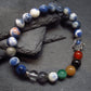 7 Chakra & Sodalite Genuine Bracelet ~ 7 Inches ~ 8mm Round Beads