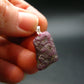 Rare Ruby Crystal Silver Pendant from India - 2.9"