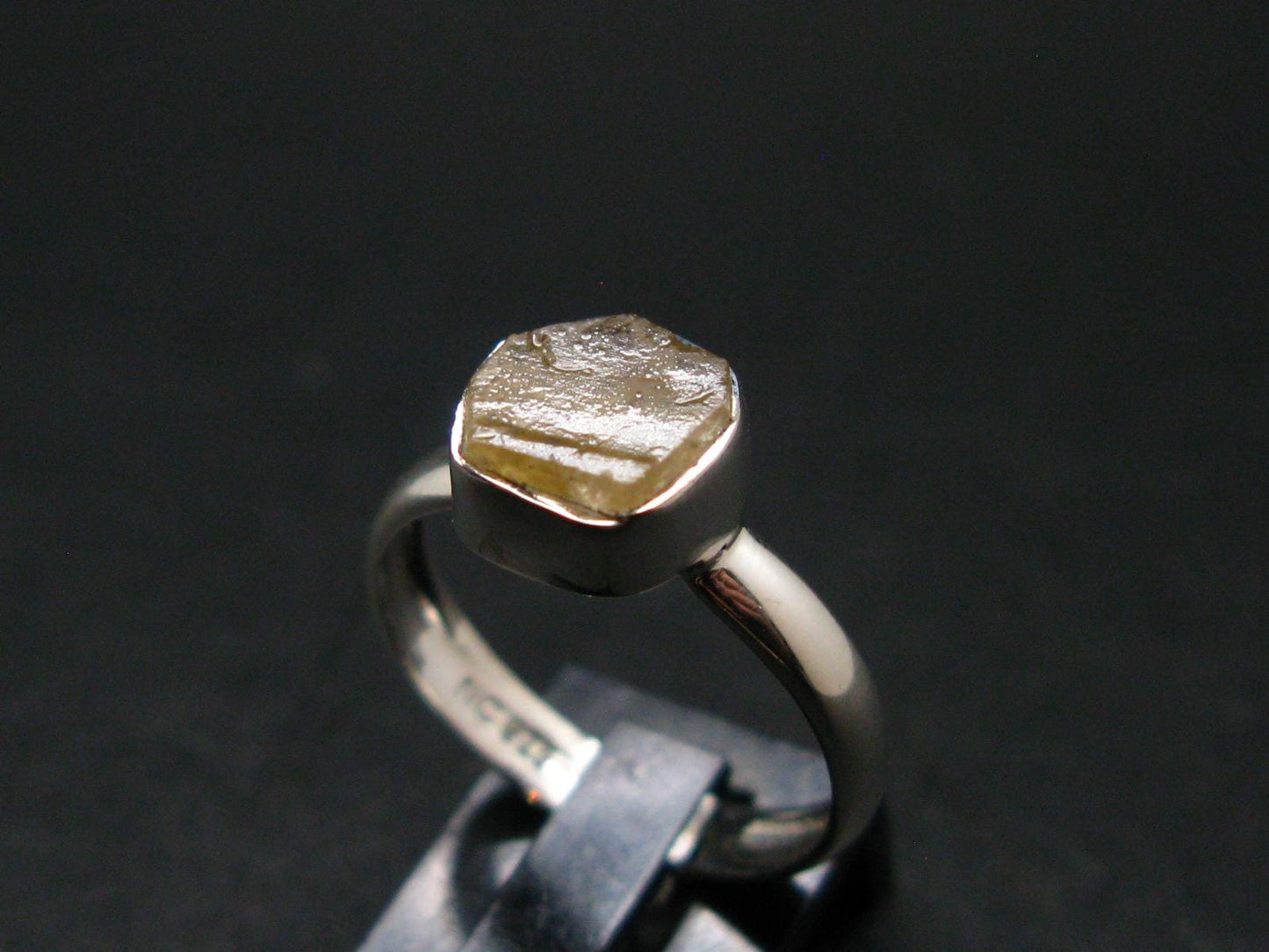 Rare Agni Gold Danburite Silver Ring From Tanzania - 1.99 Grams - size 7