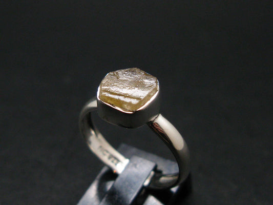 Rare Agni Gold Danburite Silver Ring From Tanzania - 1.99 Grams - size 7
