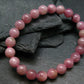 Pink Tourmaline Genuine Bracelet ~ 7 Inches ~ 8mm Round Stones