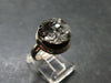Unpolished Elite Shungite Silver Ring from Russia - Size 8 - 5.35 Grams