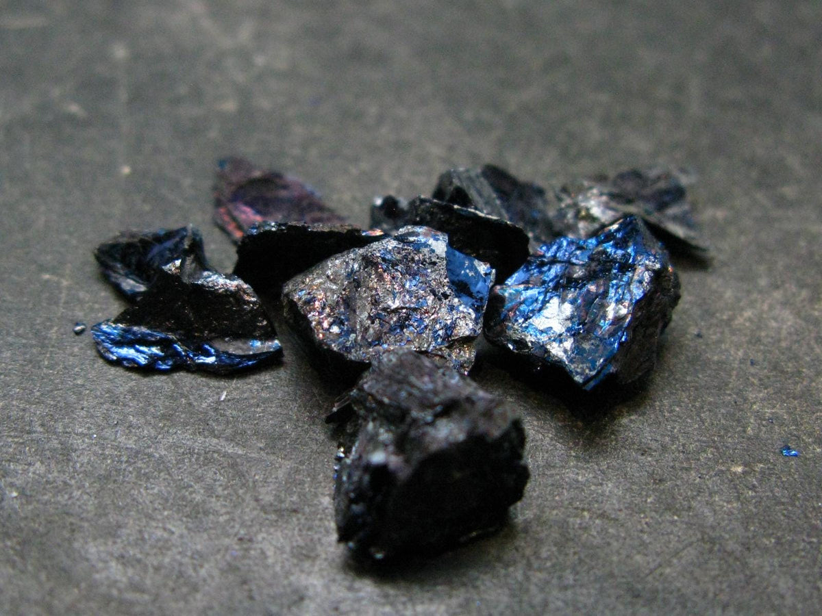 Lot Of 10 Covelite Covellite Crystals From Montana USA - 4.29 Grams