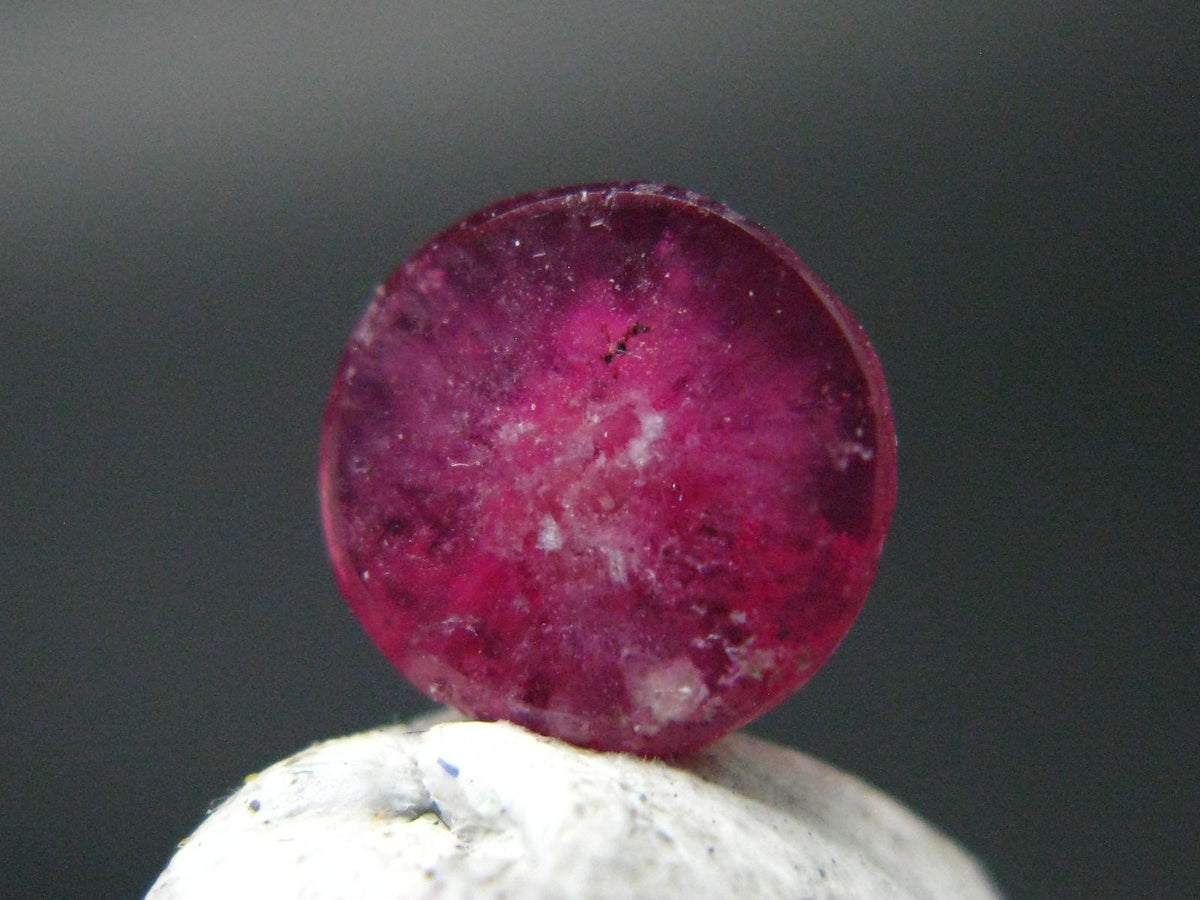 Rare Gem Bixbite Red Beryl Emerald Cabochon From Utah USA - 0.98 Carats - 8x8 mm