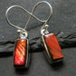 Ammolite Amolite Sterling Silver Earrings From Canada - 1.1"