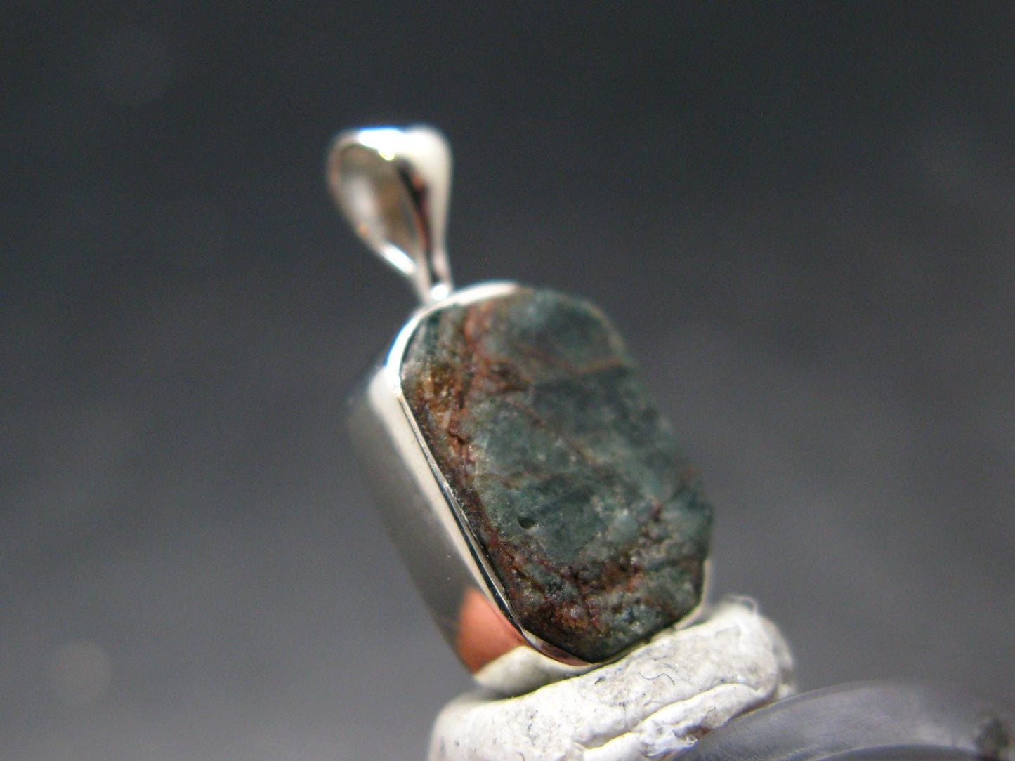 Alexandrite Chrysoberyl Crystal Silver Pendant From Zimbabwe - 0.8" - 1.61 Grams
