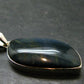 Hawk Eye (Blue Tiger Eye) Silver Pendant from South Africa - 1.8"