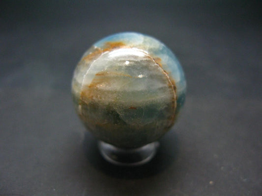 Stunning Lemurian Aquatine Blue Calcite Ball Sphere From Argentina - 1.1" - 31.66 Grams