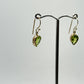 Peridot Teardrop Dangle Earrings | Sterling Silver August Birthstone
