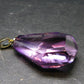 Amethyst Sterling Silver Gold Plated Pendant From Brazil - 1.5" - 10.87 Grams