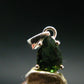 Moldavite Tektite Facetted Silver Pendant from Czech Republic - 0.7" - 1.06 Grams
