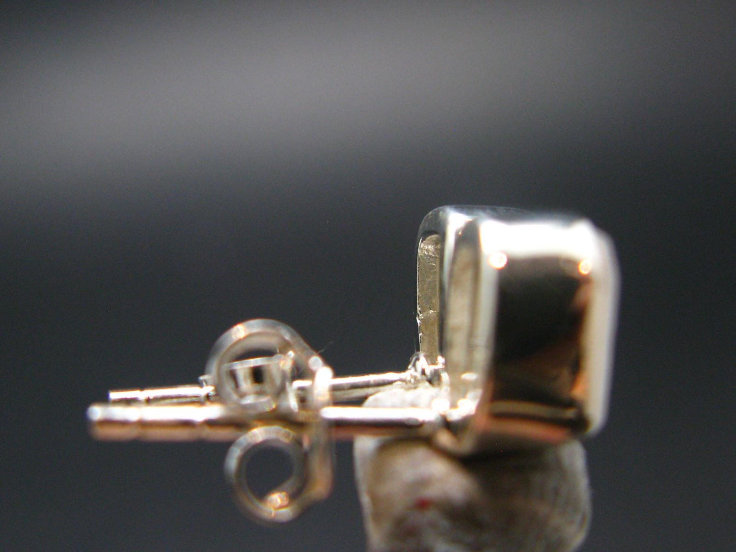 Natrolite Stud Earrings Sterling Silver From Tanzania - 1.36 Grams