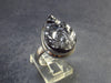 Unpolished Elite Shungite Silver Ring from Russia - Size 7 - 6.02 Grams