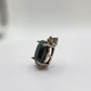 Grandidierite Pendant Blue Green Faceted Gemstone Silver Necklace Rare Crystal Jewelry Gift