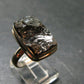 Unpolished Elite Shungite Silver Ring from Russia - Size 8 - 5.85 Grams