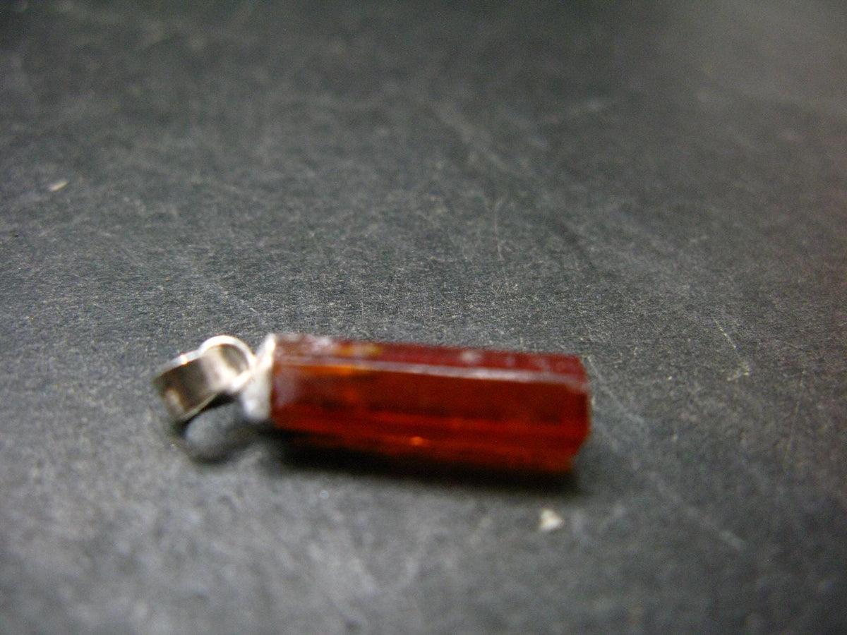 Zincite Zinkite Crystal 925 Silver Pendant From Poland - 0.9" - 1.46 Grams