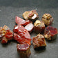 Lot of 10 Dark Red Vanadinite Cluster From Morocco - 47.14 Grams