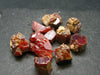Lot of 10 Dark Red Vanadinite Cluster From Morocco - 47.14 Grams