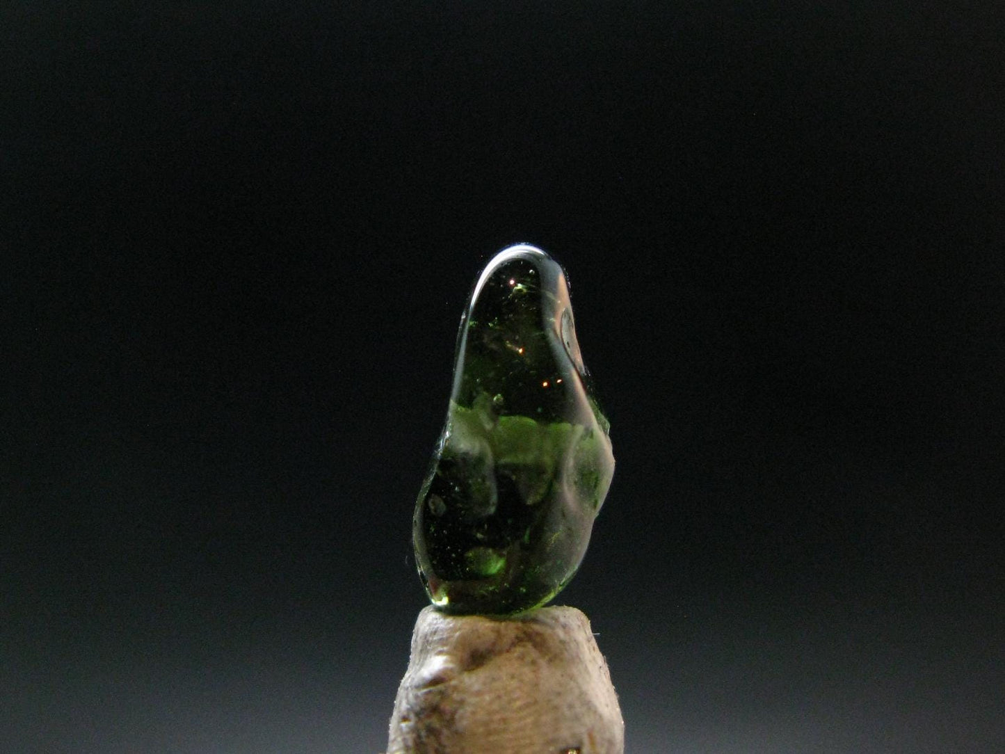 Moldavite Tektite Tumbled Bead from Czech Republic - 12 mm - 5.0 Carats