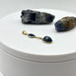 Natural Blue Sapphire Drop Pendant | Gold Bezel September Birthstone