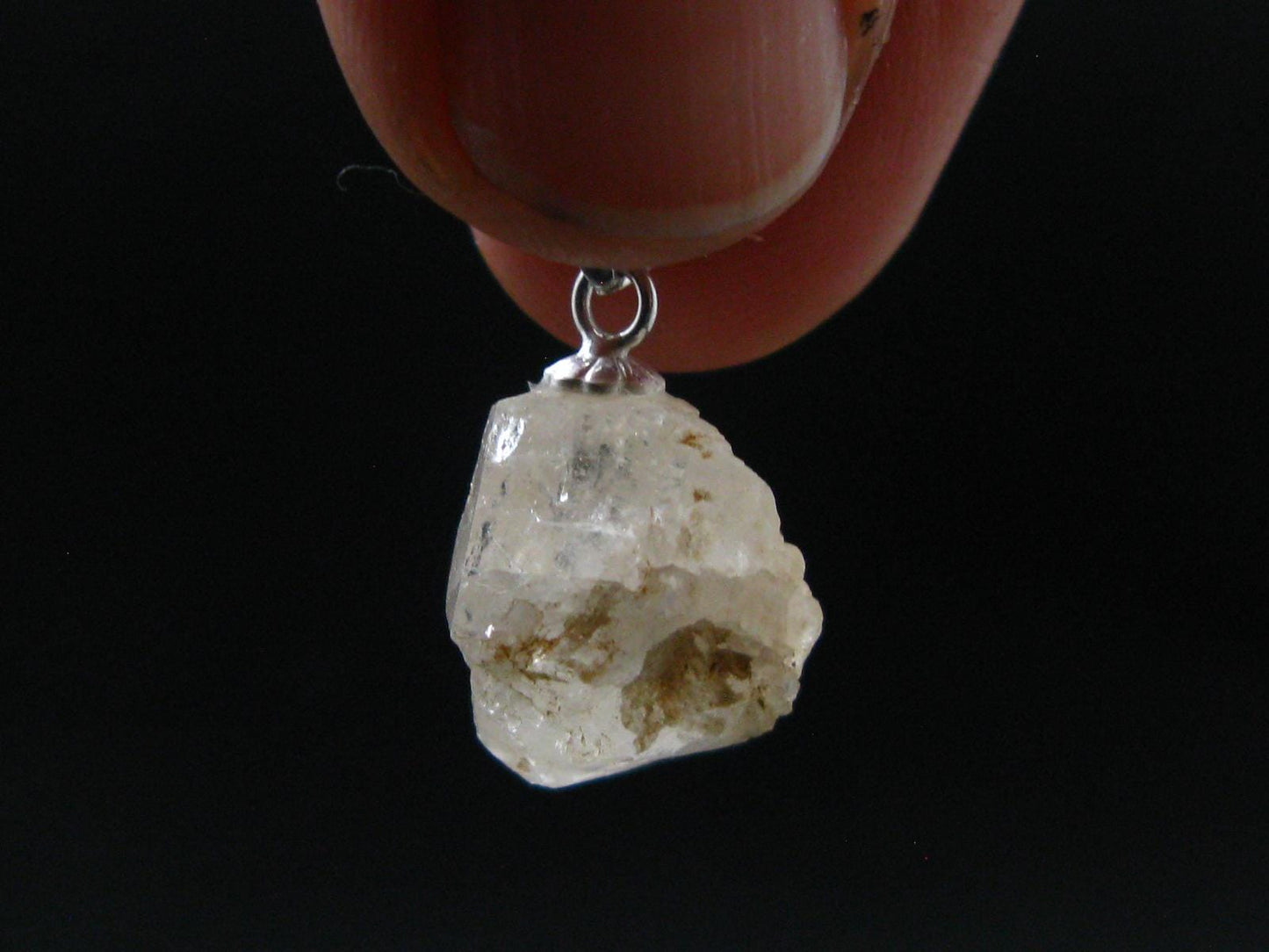 Phenakite Phenacite Silver Pendant from Burma Myanmar - 0.8 Inches - 1.84 Grams