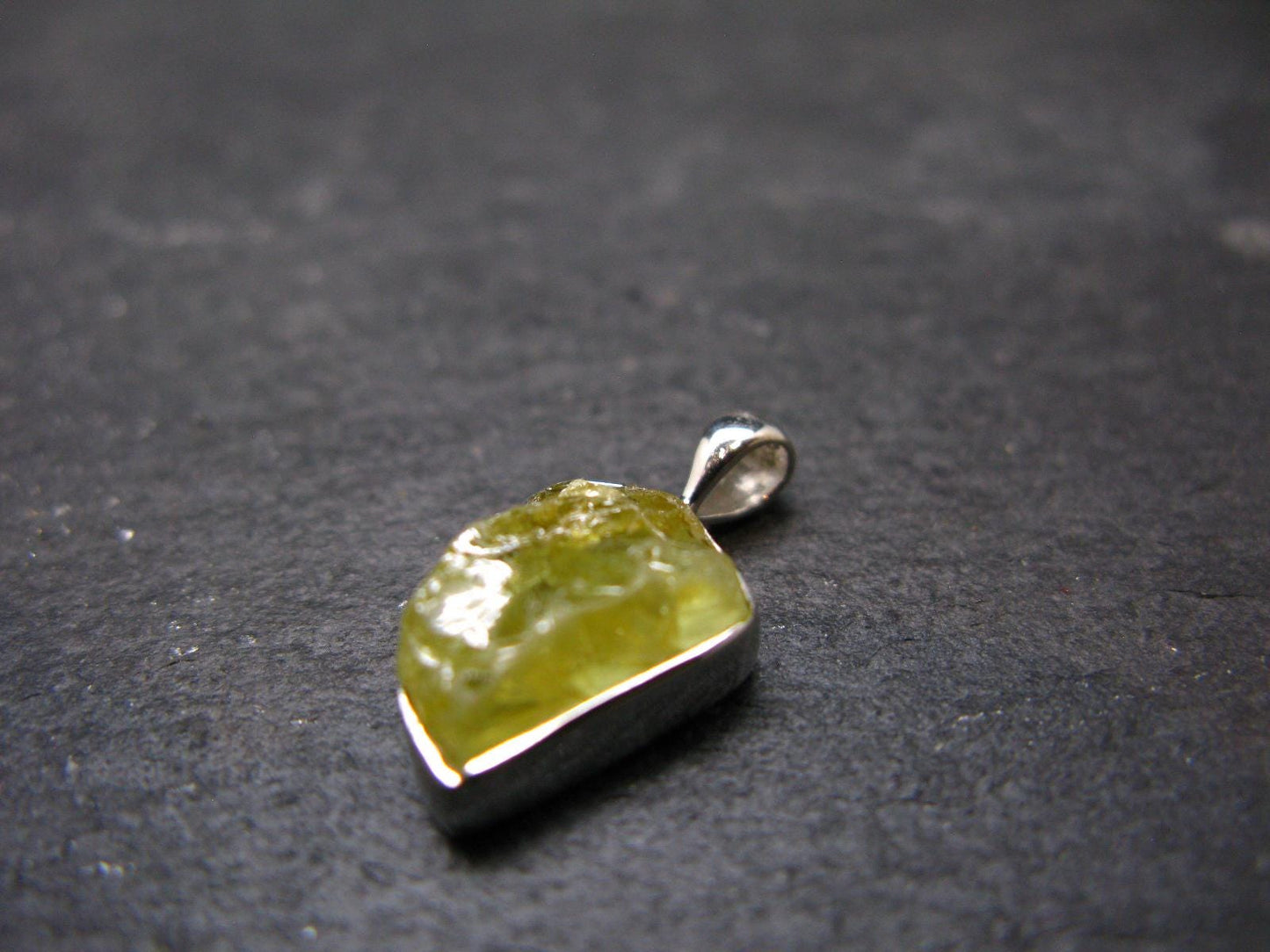 Chrysoberyl Crystal Silver Pendant From Brazil - 1.64 Grams