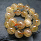 Rutilated Quartz Genuine Bracelet ~ 7 Inches ~ 9mm Round Beads