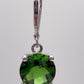Green Helenite Cushion Cut Earrings – Sterling Silver Gemstone Dangle Earrings