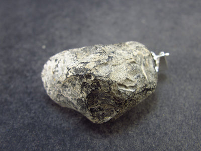 Apache Tear Obsidian Crystal Silver Pendant From Mexico - 1.3" - 7.9 Grams