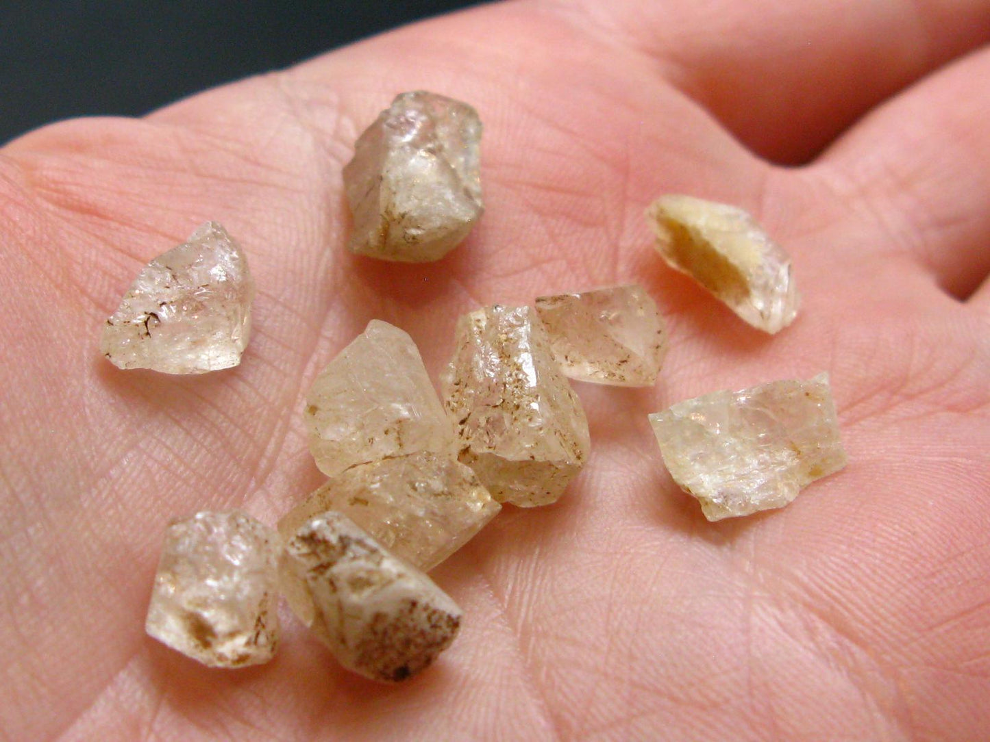 Lot of 10 Terminated Phenakite Phenacite Gem Crystals from Mogok Burma / Myanmar 22.52 Carats