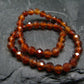 Garnet Hessonite Genuine Bracelet ~ 7 Inches ~ 4mm Facetted Beads