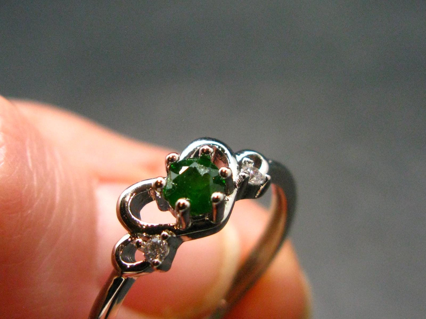 Forest Green Chrome Diopside Ring - 1.64 Grams - Size adjustable