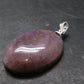 Purple Jade Silver Plated Pendant From Turkey - 1.3" - 6.23 Grams