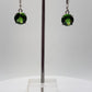 Green Helenite Cushion Cut Earrings – Sterling Silver Gemstone Dangle Earrings