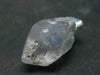 Dumortierite In Terminated Quartz Crystal Silver Pendant From Brazil - 1.2" - 4.07 Grams