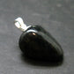 Very Rare Sterling Silver Nuumite Nuummite Pendant From Greenland - 1.0" - 4.34 Grams
