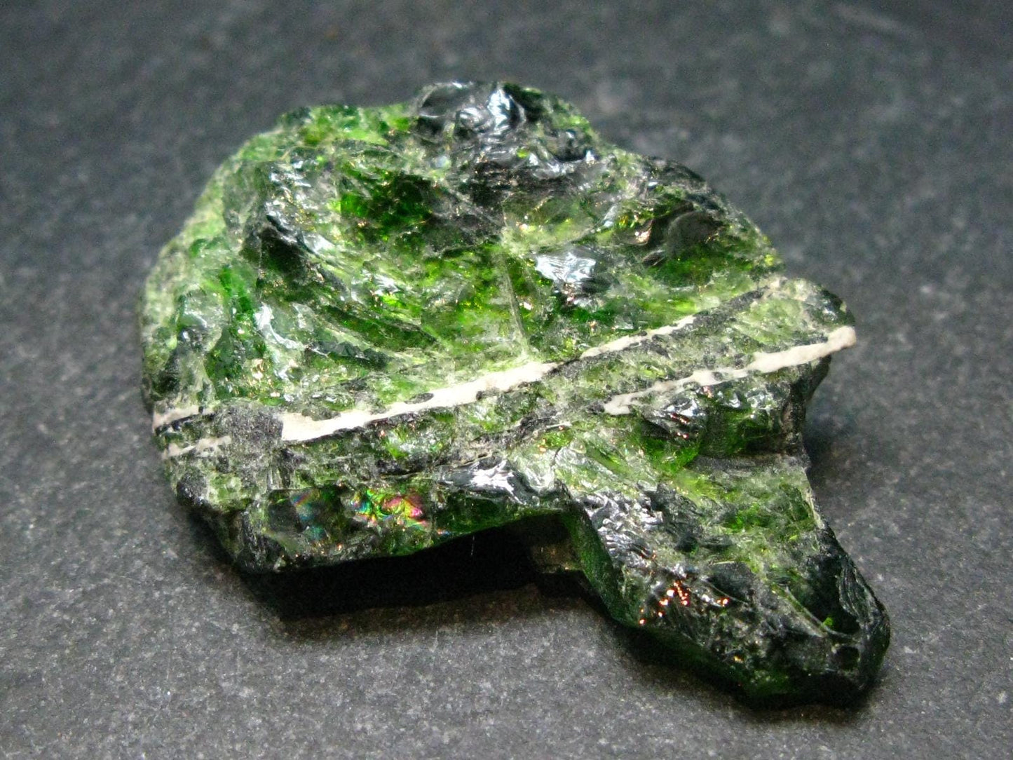 Gemmy Raw Natural Intense Forest Green Chrome Diopside Raw Piecet from Russia - 1.7"