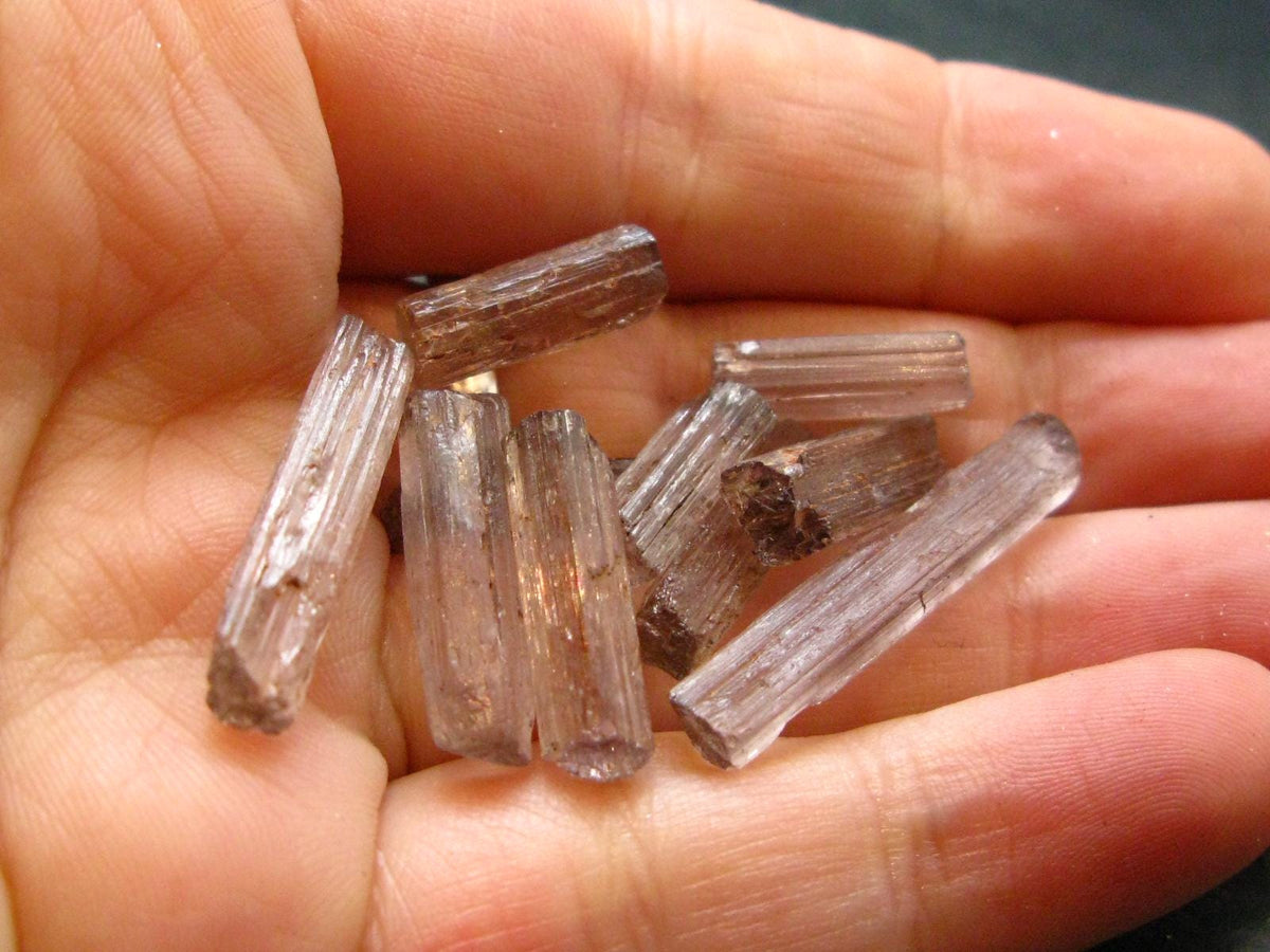 Lot of 10 Purple Scapolite Crystals from Afghanistan - 7.27 Grams