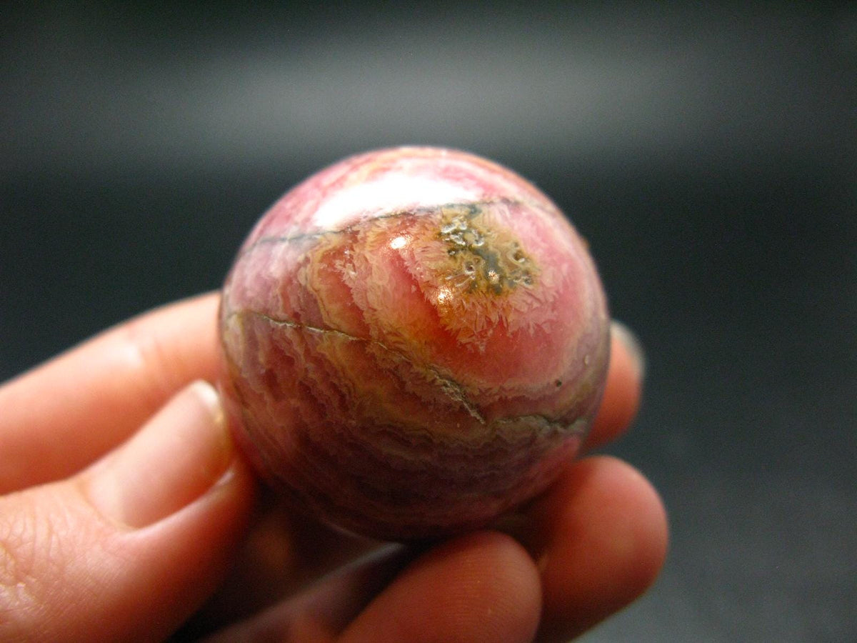 Rhodochrosite Sphere Ball from Argentina - 1.3" - 71.13 Grams