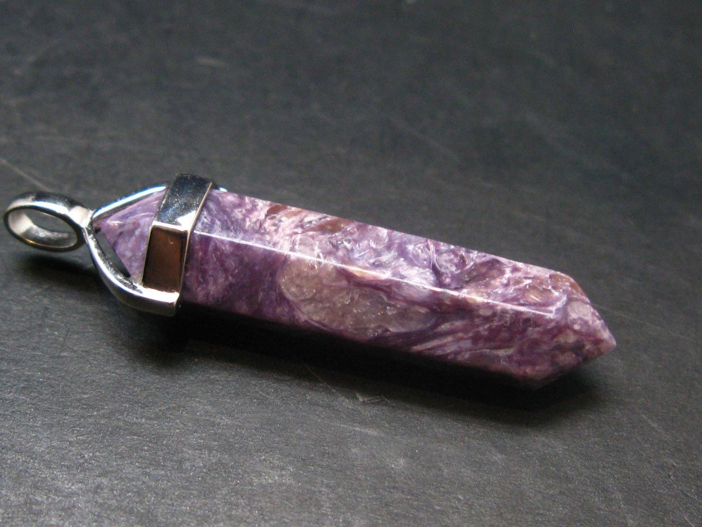 Rare High-Quality Charoite Pendant From Russia - 1.7" - 5.30 Grams