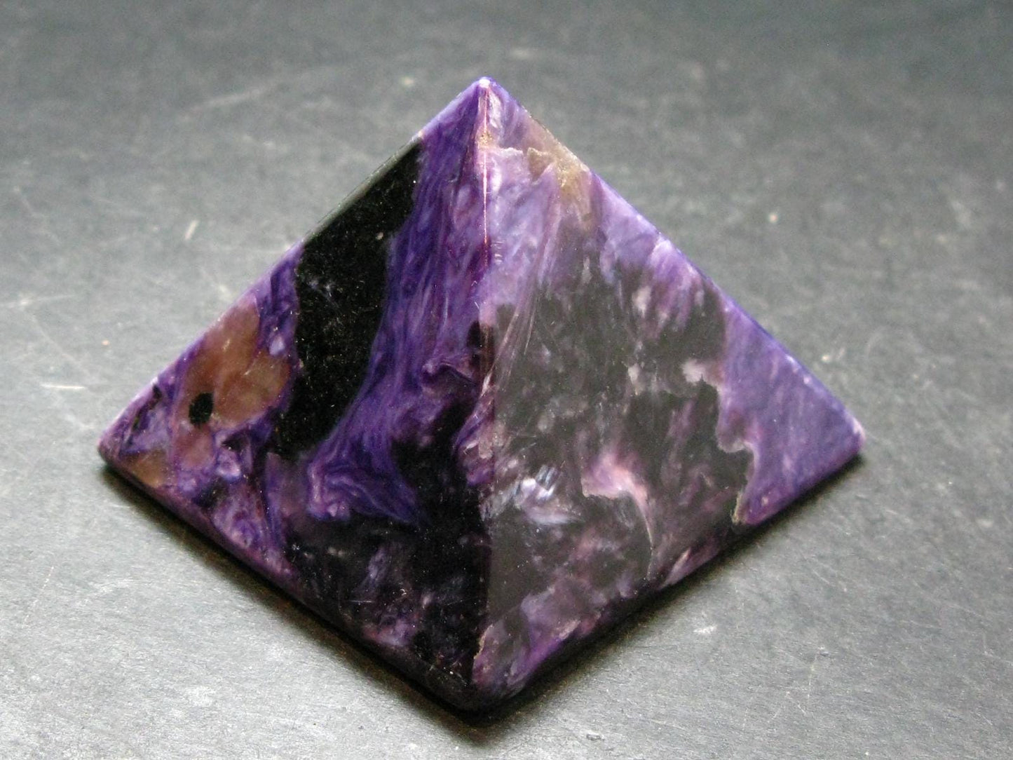 Rare High-Quality Charoite Pyramid From Russia - 1.6" - 103.07 Grams