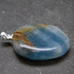 Lemurian Aquatine Blue Calcite Silver Pendant from Argentina - 1.4" - 7.13 Grams