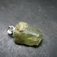 Rare Gemmy Yellowish-Green Brazilianite Terminated Crystal Silver Pendant From Brazil - 0.8" - 1.47 Grams