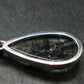 Large Tourmalinated Quartz Crystal Silver Pendant From Brazil - 1.5" - 6.79 Grams