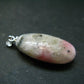 Rare Pink Tugtupite Sterling Silver Pendant From Greenland - 1.3" - 4.36 Grams